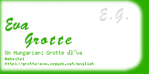 eva grotte business card